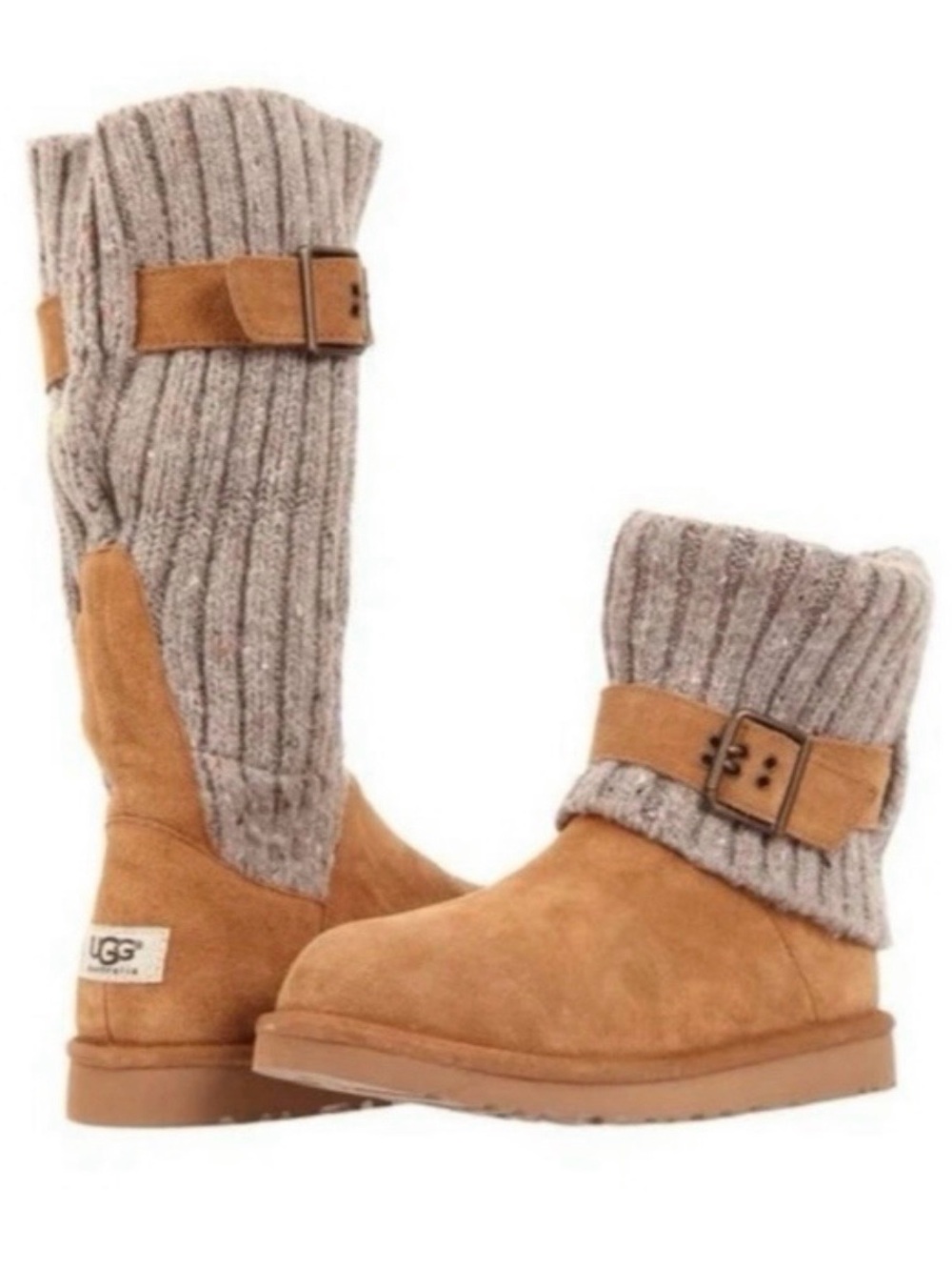 UGG Australia Women's Cambridge Chestnut Sheepskin Suede Boots, Size 8
